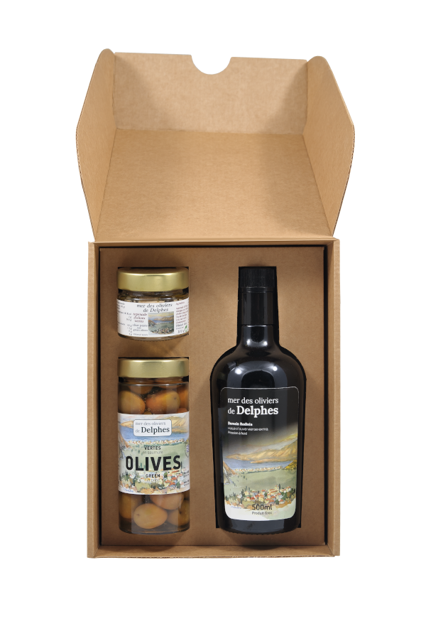 Coffret cadeau gourmet - huile d'olive et tapenades